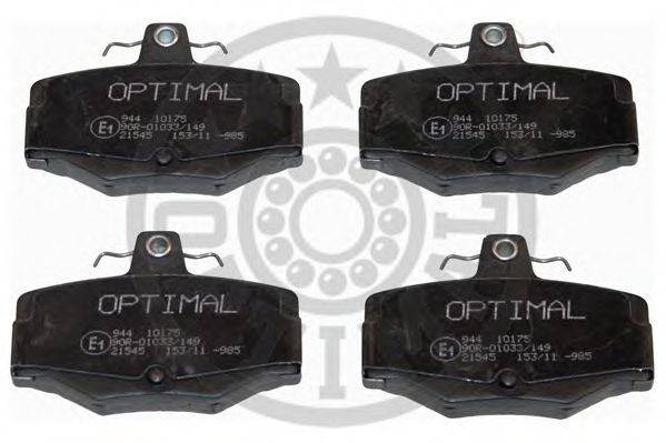 OPTIMAL 10175 Комплект гальмівних колодок, дискове гальмо