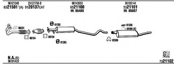 WALKER DW12054 Система випуску ОГ