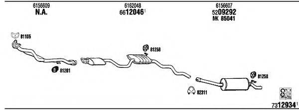 WALKER FO56021 Система випуску ОГ