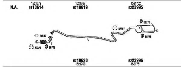 WALKER FOH31520 Система випуску ОГ