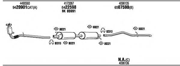 WALKER FOT16097 Система випуску ОГ