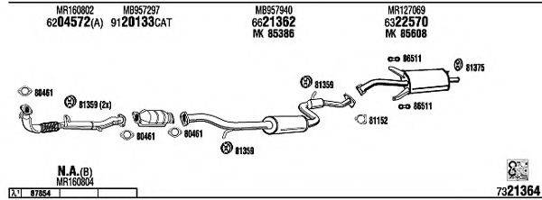 WALKER MI35001 Система випуску ОГ