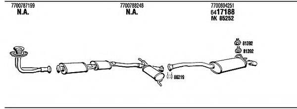 WALKER RE19009 Система випуску ОГ