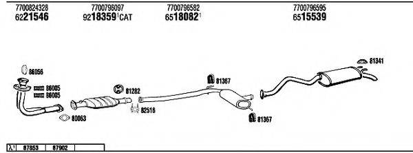 WALKER RE72166B Система випуску ОГ