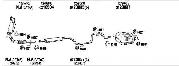 WALKER SAH16825 Система випуску ОГ