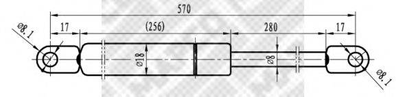 MAPCO 91926 Газова пружина, кришка багажника