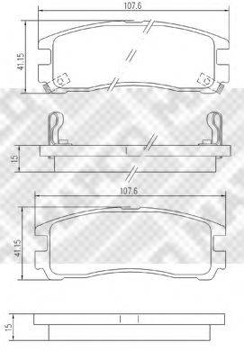 MAPCO 6782 Комплект гальмівних колодок, дискове гальмо