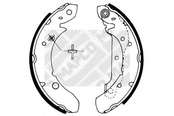 MAPCO 8795 Комплект гальмівних колодок