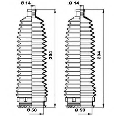 MOOG K150212 Комплект пильника, рульове керування