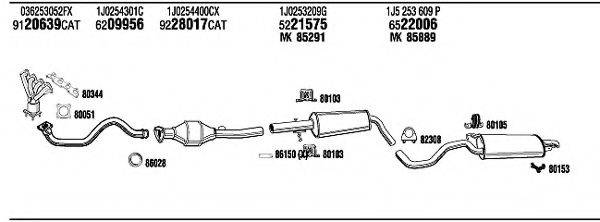 FONOS VWT11599E Система випуску ОГ