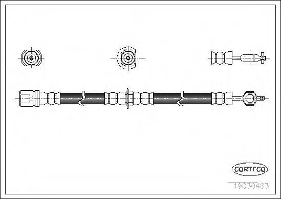 CORTECO 19030483 Гальмівний шланг
