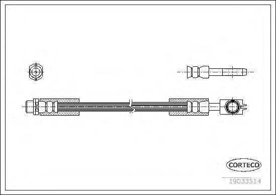 CORTECO 19033514 Гальмівний шланг