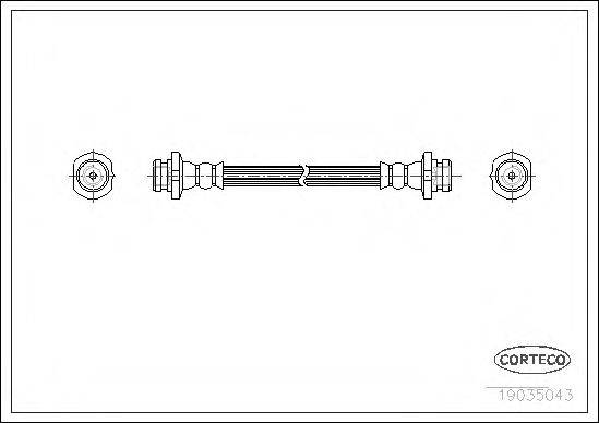 CORTECO 19035043 Гальмівний шланг