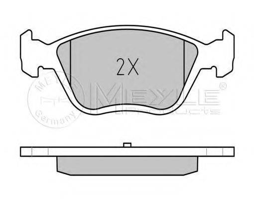 MEYLE 0252163719W Комплект гальмівних колодок, дискове гальмо