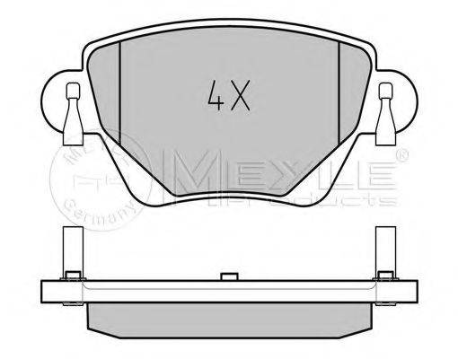 MEYLE 0252355717 Комплект гальмівних колодок, дискове гальмо
