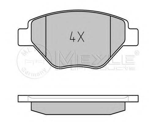 MEYLE 0252393418 Комплект гальмівних колодок, дискове гальмо
