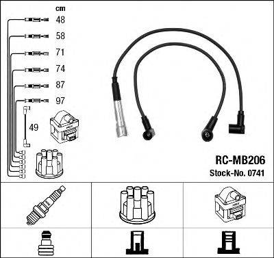 NGK 0741 Комплект дротів запалювання