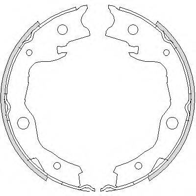 ROADHOUSE 475200 Комплект гальмівних колодок, стоянкова гальмівна система