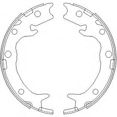 REMSA 473700 Комплект гальмівних колодок, стоянкова гальмівна система