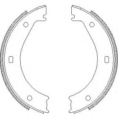 REMSA 440400 Комплект гальмівних колодок, стоянкова гальмівна система