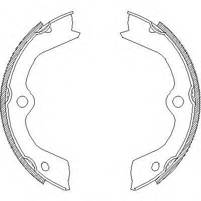 REMSA 470300 Комплект гальмівних колодок, стоянкова гальмівна система