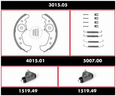 REMSA 301505 Комплект гальм, барабанний гальмівний механізм