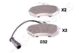 JAPANPARTS PA032AF Комплект гальмівних колодок, дискове гальмо