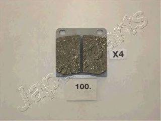 JAPANPARTS PA100AF Комплект гальмівних колодок, дискове гальмо