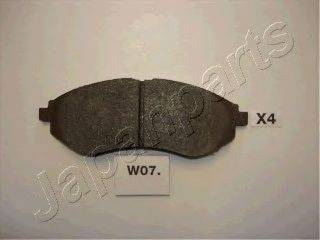 JAPANPARTS PAW07AF Комплект гальмівних колодок, дискове гальмо