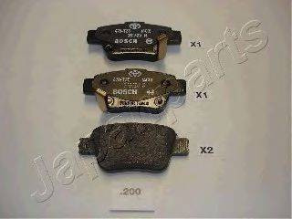 JAPANPARTS PP200AF Комплект гальмівних колодок, дискове гальмо