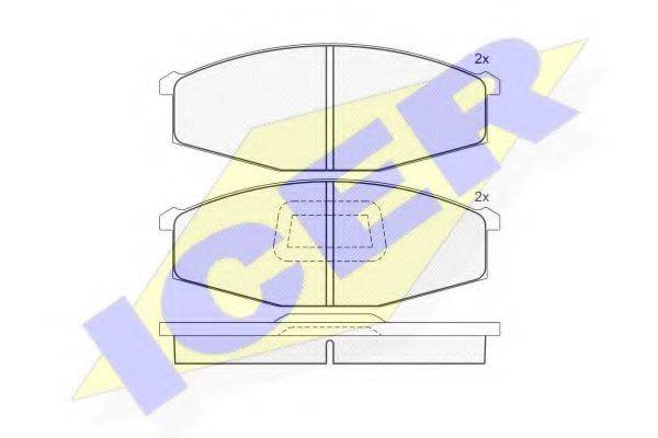 ICER 140376 Комплект гальмівних колодок, дискове гальмо