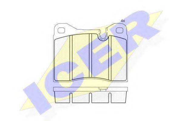 ICER 180305 Комплект гальмівних колодок, дискове гальмо