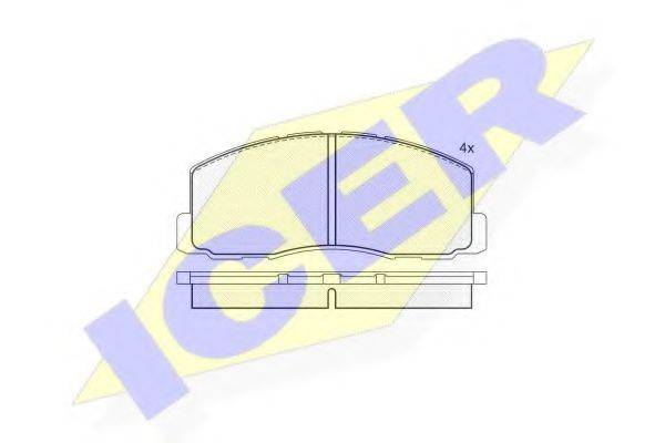 ICER 180602 Комплект гальмівних колодок, дискове гальмо