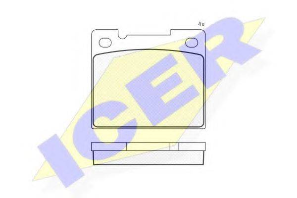 ICER 180770 Комплект гальмівних колодок, дискове гальмо