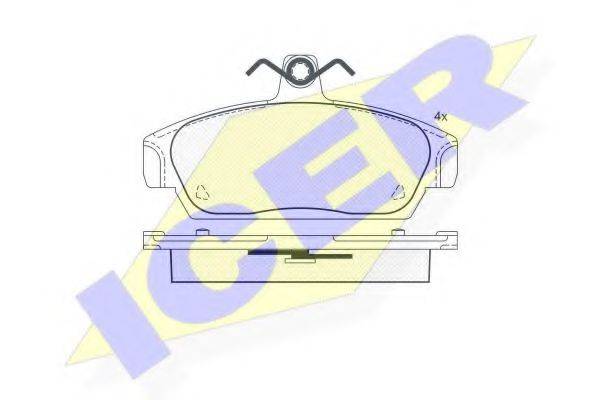 ICER 180806 Комплект гальмівних колодок, дискове гальмо