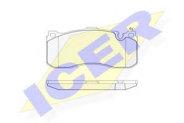 ICER 181964 Комплект гальмівних колодок, дискове гальмо
