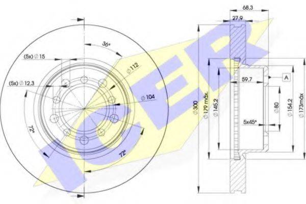ICER 78BD08052 гальмівний диск