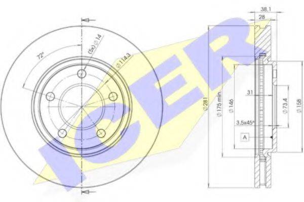 ICER 78BD30022 гальмівний диск
