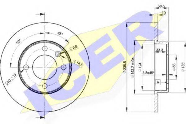 ICER 78BD33252 гальмівний диск