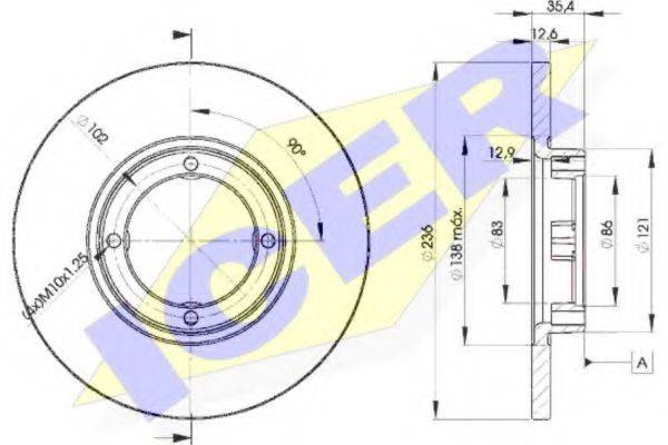 ICER 78BD43922 гальмівний диск