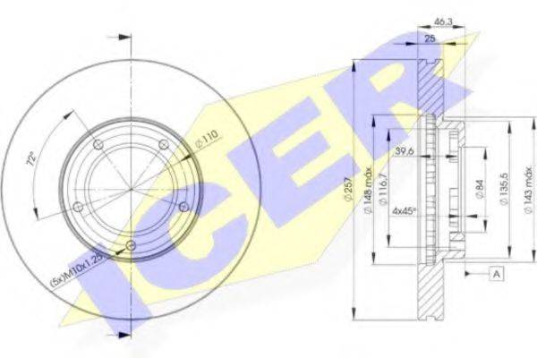 ICER 78BD51802 гальмівний диск