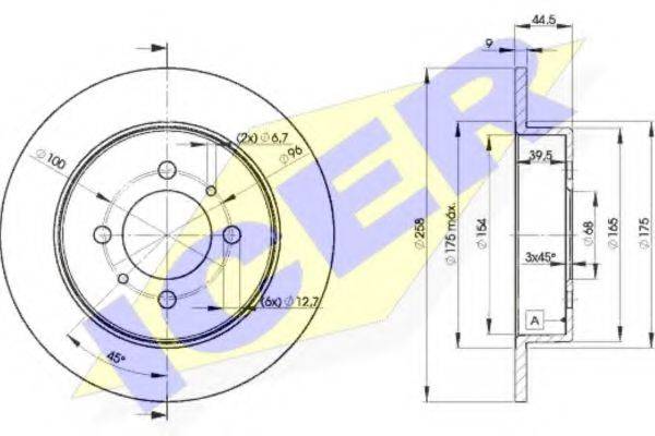 ICER 78BD54012 гальмівний диск