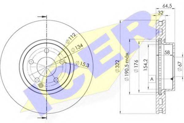 ICER 78BD55582 гальмівний диск
