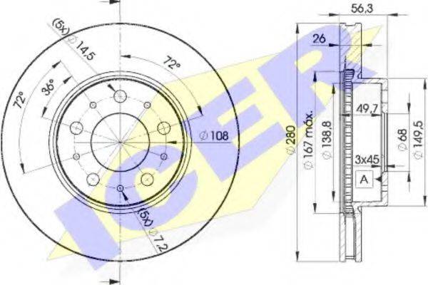 ICER 78BD65672 гальмівний диск