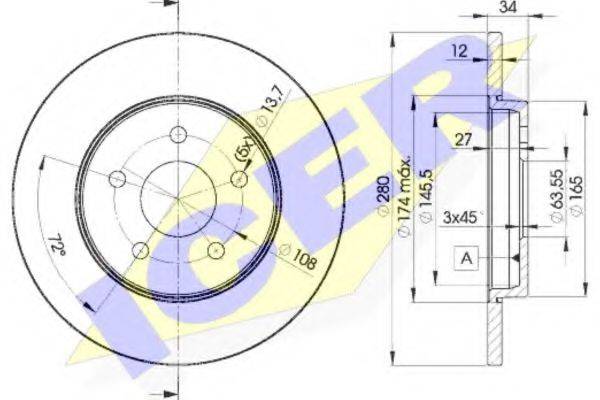 ICER 78BD67682 гальмівний диск
