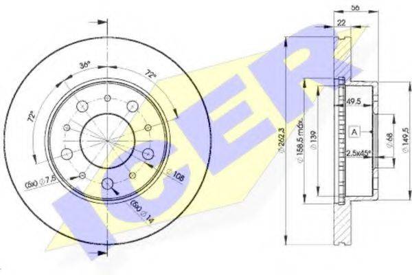 ICER 78BD90632 гальмівний диск
