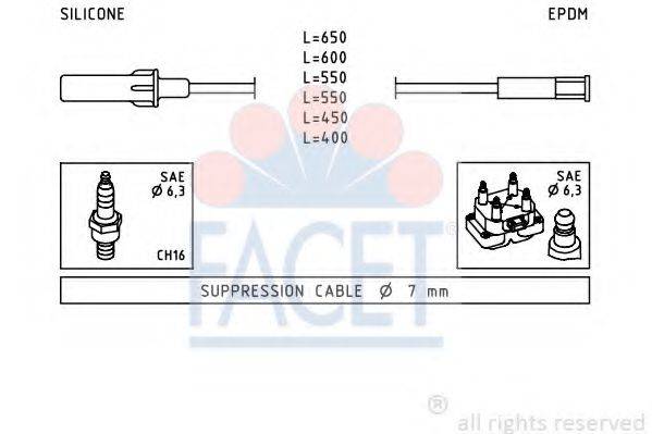 FACET 49345 Комплект дротів запалювання