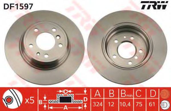 TRW DF1597 гальмівний диск