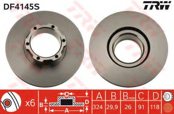 TRW DF4145S гальмівний диск