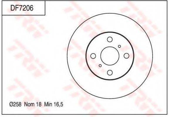 TRW DF7206 гальмівний диск